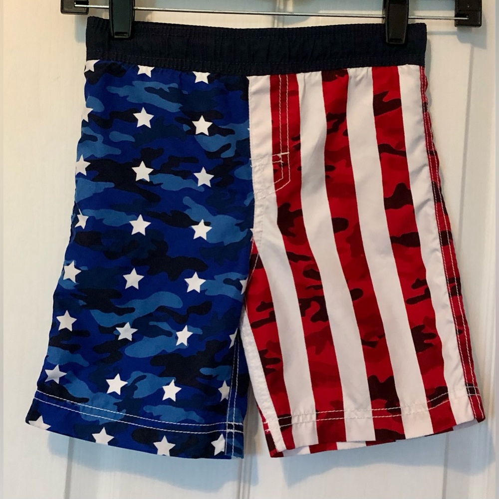 Place 1989 Toddler Boys Stars And Stripes Swim Trunks
